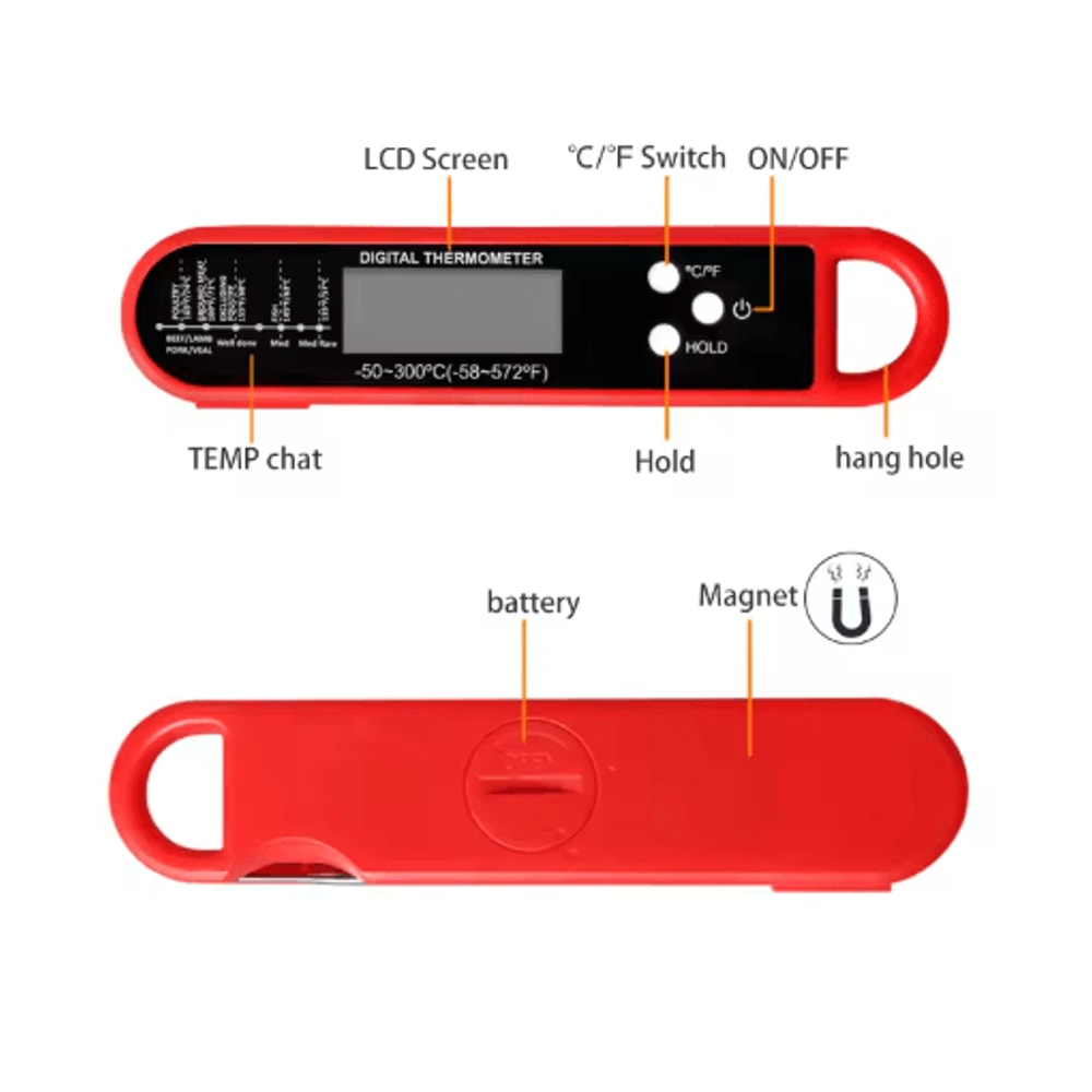 Accurate Digital Meat Thermometer Instant Read BBQ Kitchen Cooking Thermometer 3