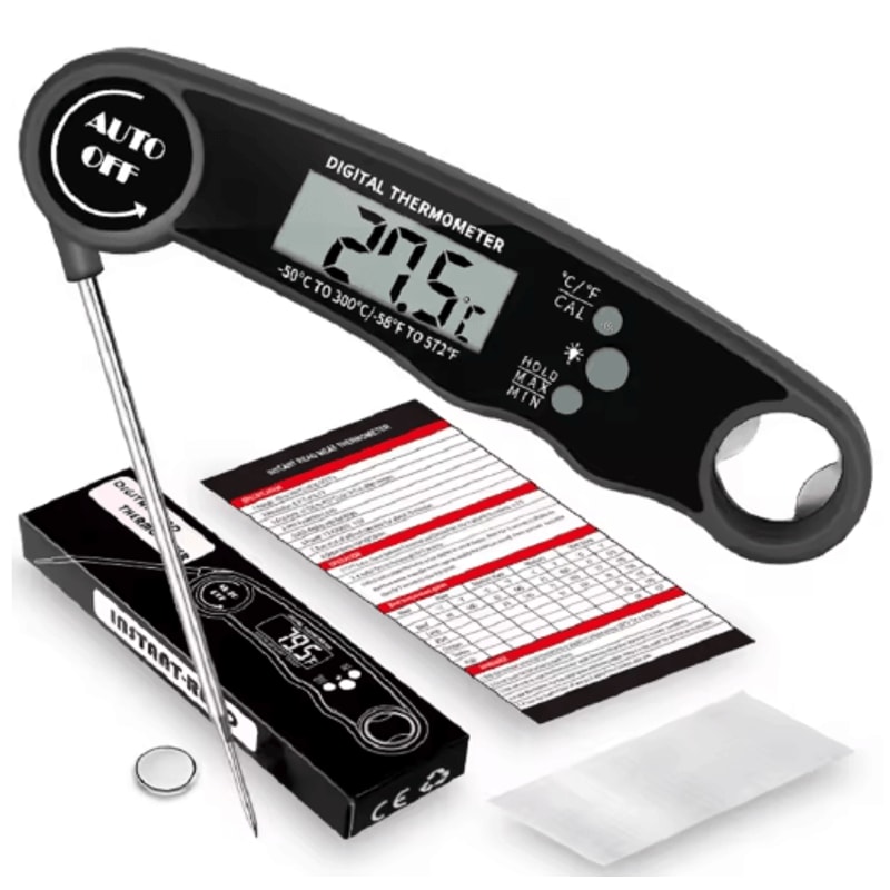 3Second Instant Read Meat Thermometer Fast Accurate Digital Food Thermometer For BBQ Kitchen 3