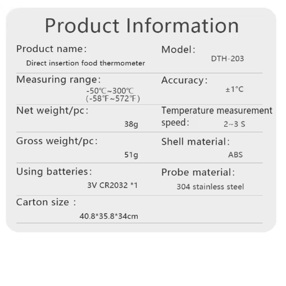 Instant Read Digital Meat Thermometer With Backlight MultiUse BBQ Probe For Cooking Liquids 3
