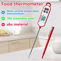 instant read digital meat thermometer with backlight – multi-use bbq probe for cooking & liquids