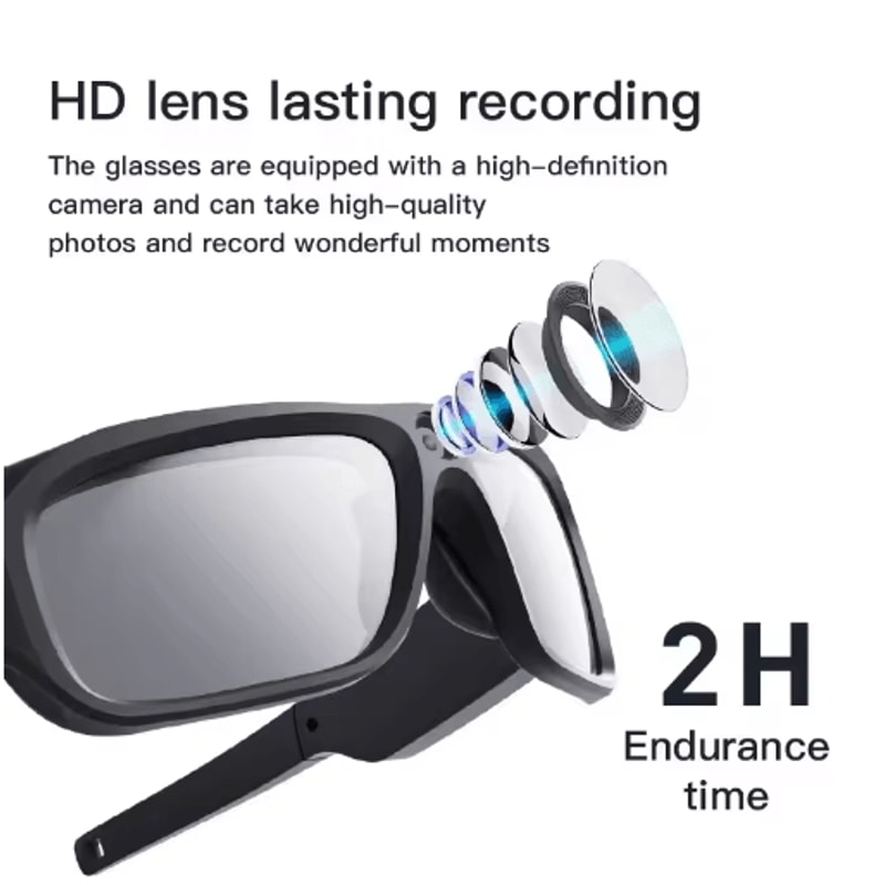 4K UltraClear Camera Glasses Wearable Video Recording Sunglasses For Sports Outdoor Use 8