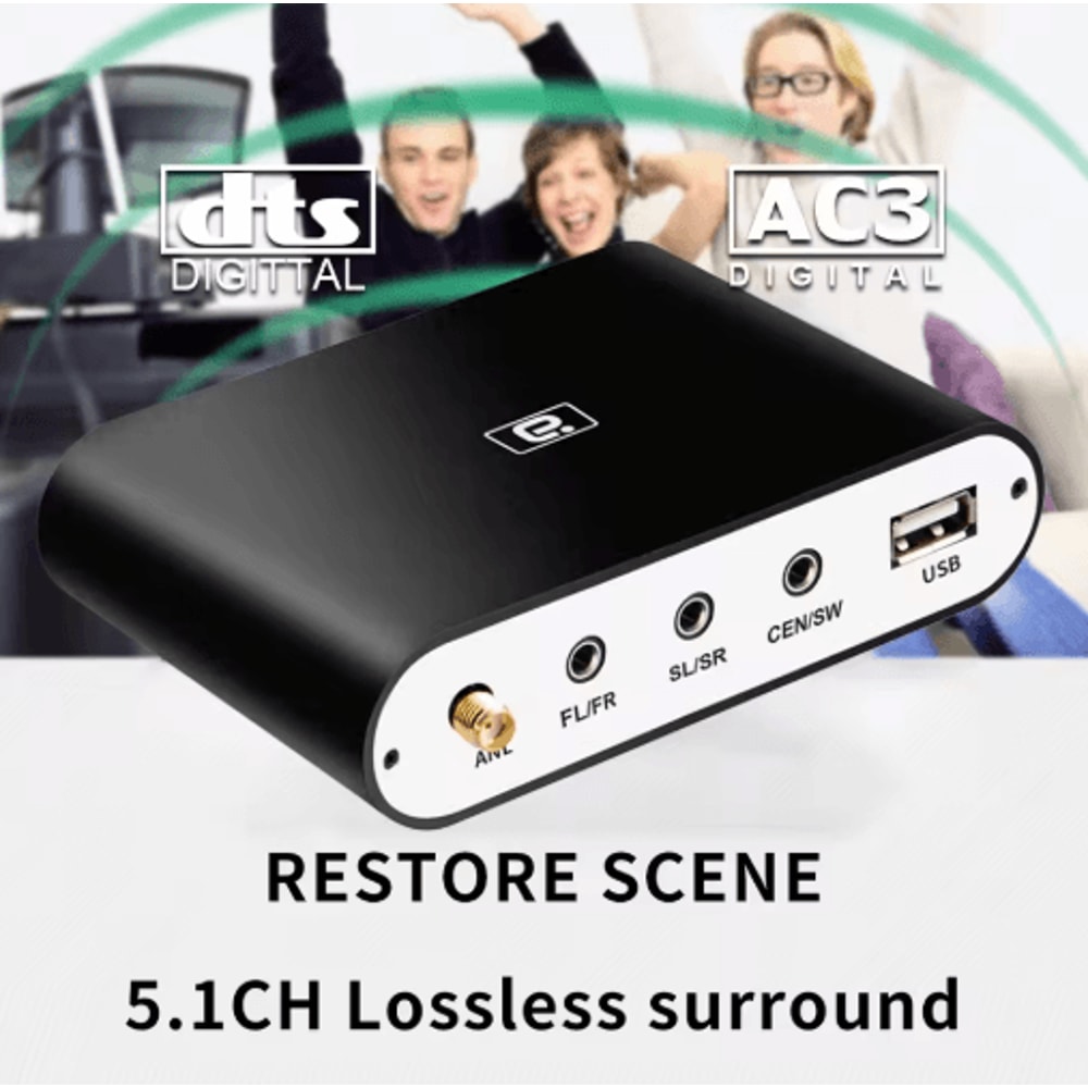 Digital 51 Audio Decoder Converter Dolby DTS To Analog Surround Sound Adapter For Home Theater 9
