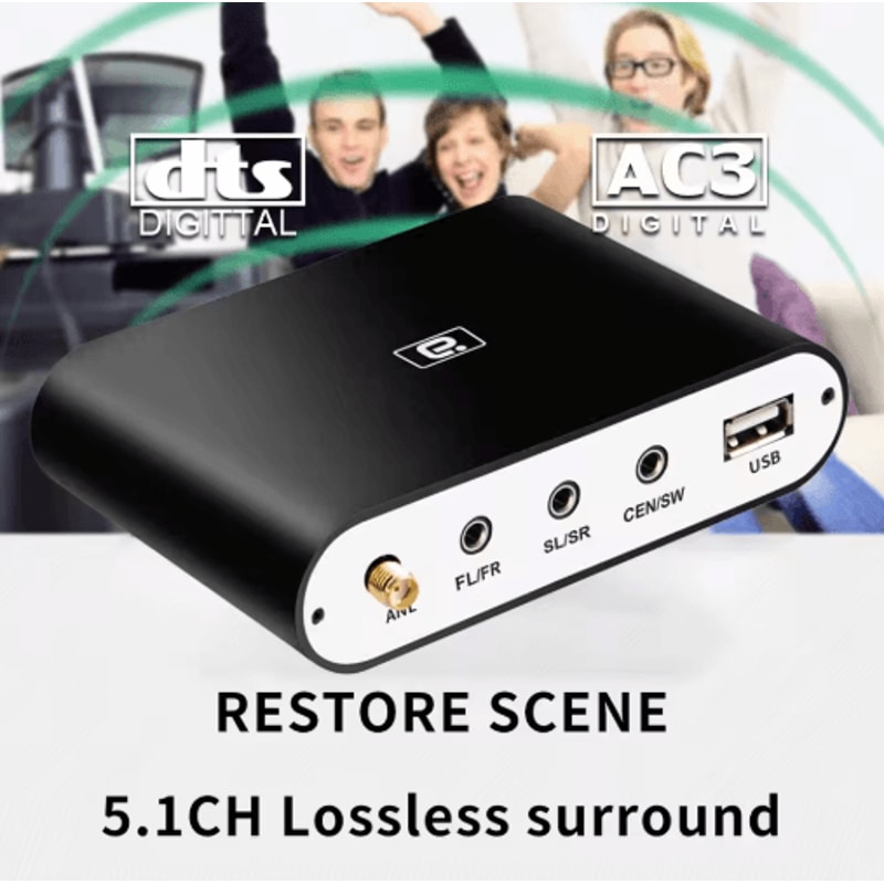 Digital 51 Audio Decoder Converter Dolby DTS To Analog Surround Sound Adapter For Home Theater 9