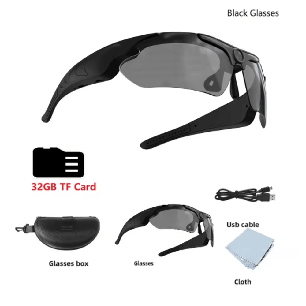 2026 Smart Camera Glasses 1080P Wearable Video Recording Sunglasses For Cycling Outdoor Sports 2