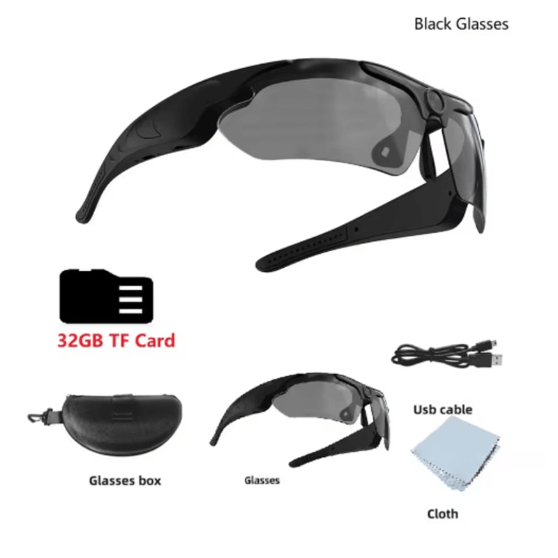2026 Smart Camera Glasses 1080P Wearable Video Recording Sunglasses For Cycling Outdoor Sports 2