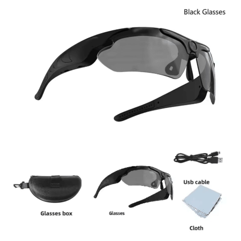 2026 Smart Camera Glasses 1080P Wearable Video Recording Sunglasses For Cycling Outdoor Sports 3
