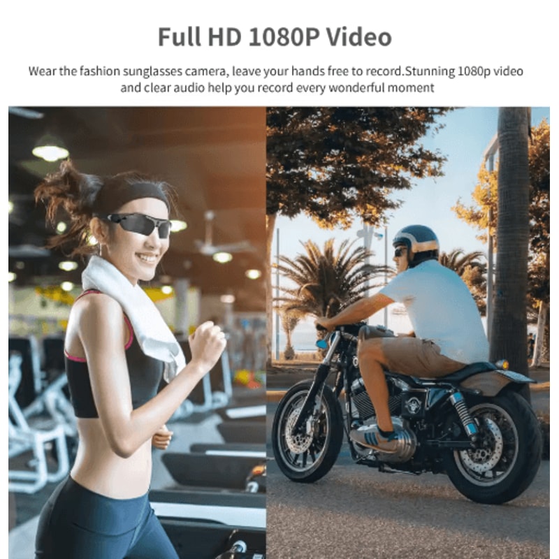 2026 Smart Camera Glasses 1080P Wearable Video Recording Sunglasses For Cycling Outdoor Sports 6