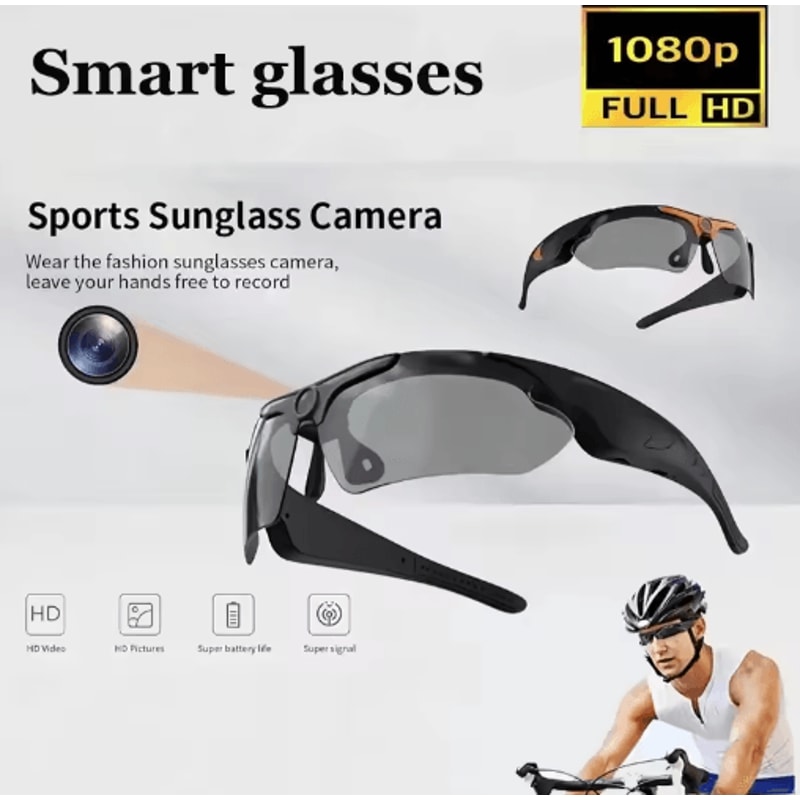 2026 Smart Camera Glasses 1080P Wearable Video Recording Sunglasses For Cycling Outdoor Sports 0