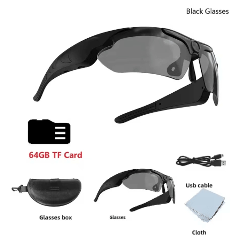 1080P Smart Camera Sunglasses WideAngle Wearable Video Recording Glasses For Outdoor Sports 1