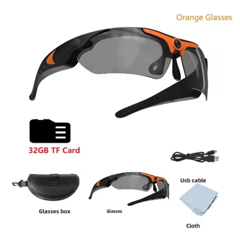 1080P Smart Camera Sunglasses WideAngle Wearable Video Recording Glasses For Outdoor Sports 2