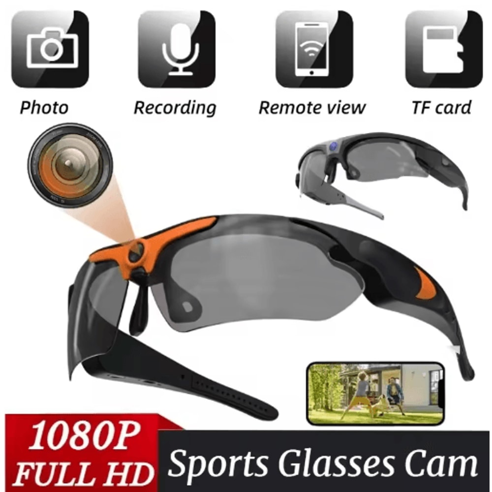 1080P Smart Camera Sunglasses WideAngle Wearable Video Recording Glasses For Outdoor Sports 0