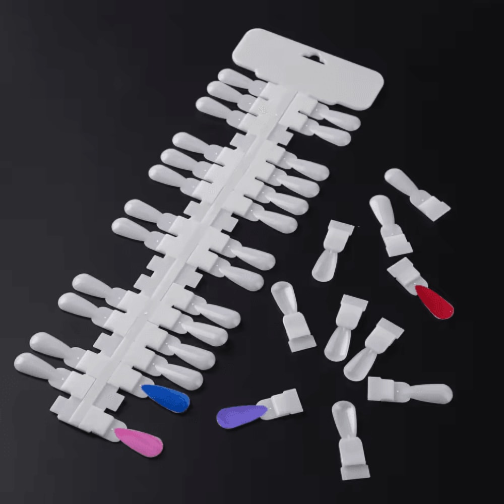 36pcs Nail Art Display Board Set Removable False Nail Palette For Gel Polish Practice 5