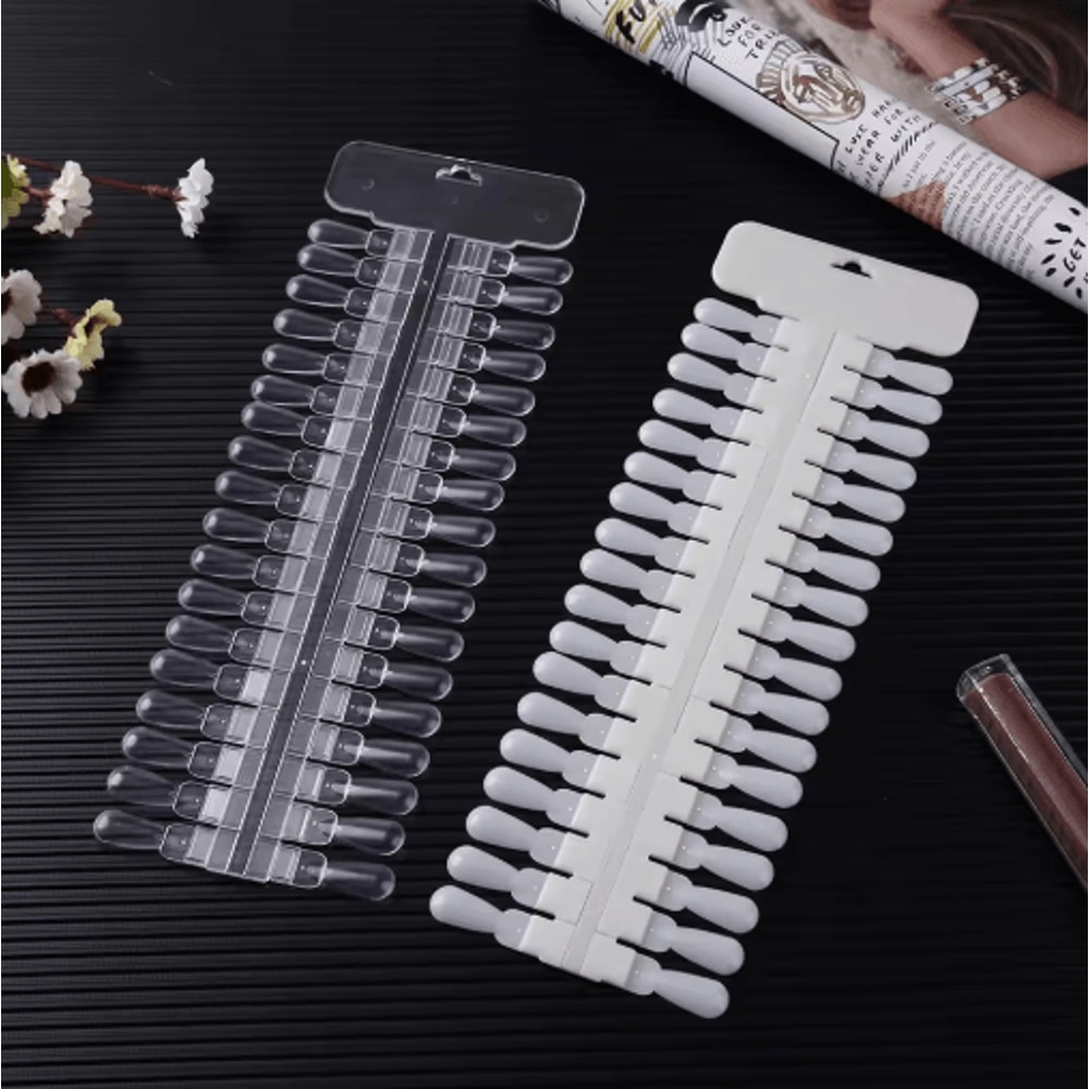 36pcs Nail Art Display Board Set Removable False Nail Palette For Gel Polish Practice 0