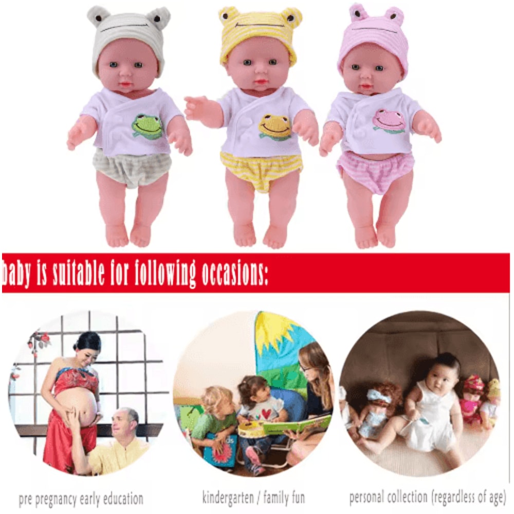 30cm Reborn Baby Girl Doll Realistic Soft PVC Lifelike Baby Companion Toy For Kids 8