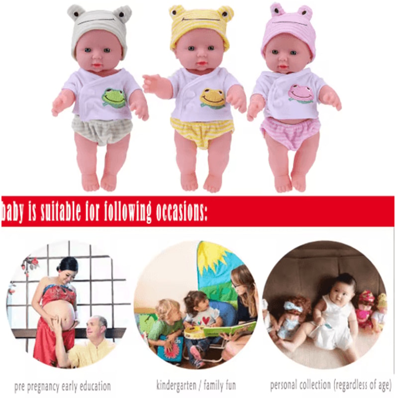30cm Reborn Baby Girl Doll Realistic Soft PVC Lifelike Baby Companion Toy For Kids 8