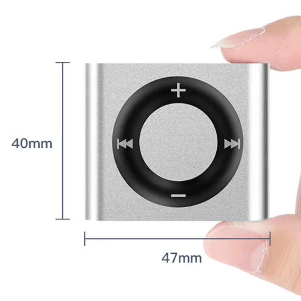 Mini Metal MP3 Player With Speaker Portable Touch Control Music Player With Expandable Storage For 13