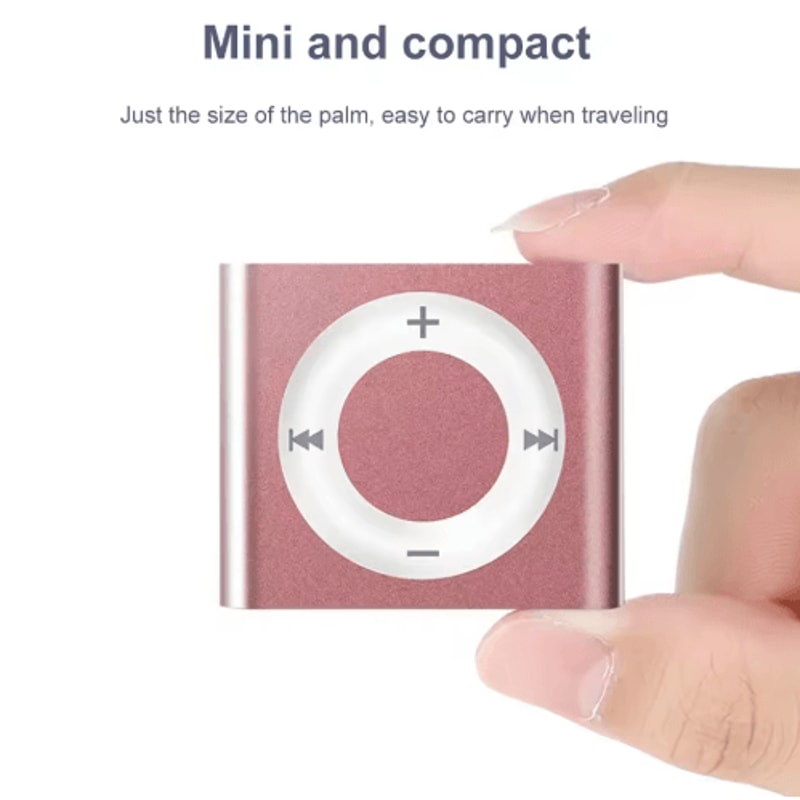 Mini Metal MP3 Player With Speaker Portable Touch Control Music Player With Expandable Storage For 16