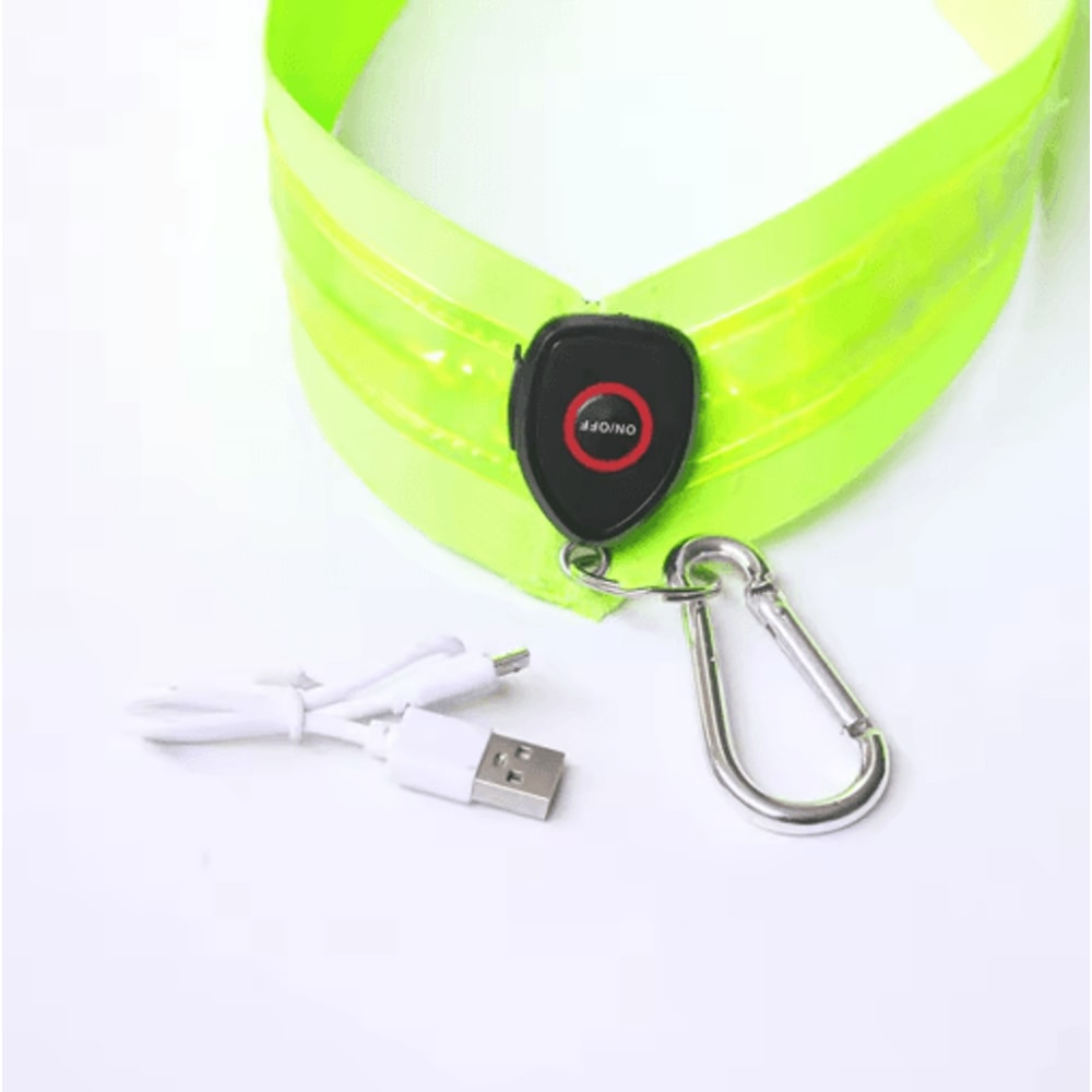 Rechargeable LED Reflective Shoulder Straps Night Safety Running Cycling Gear For Men Women 6