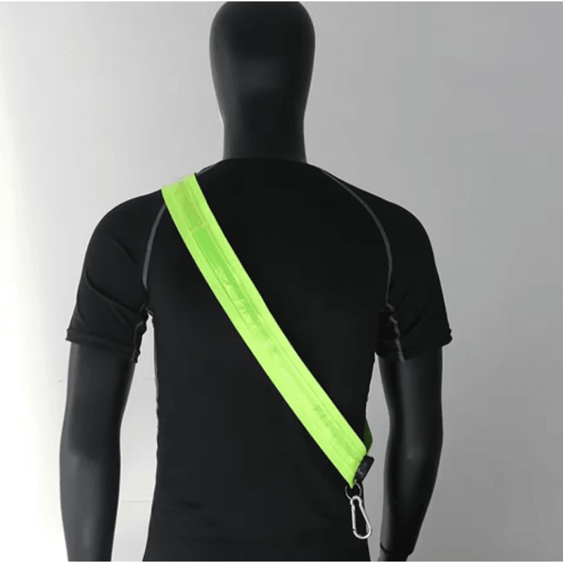 Rechargeable LED Reflective Shoulder Straps Night Safety Running Cycling Gear For Men Women 8