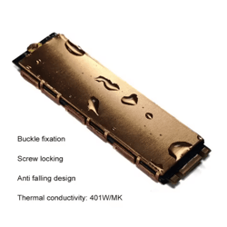 metal m.2 ssd heatsin nvme cooling radiator with thermal silicone pad for laptop & pc