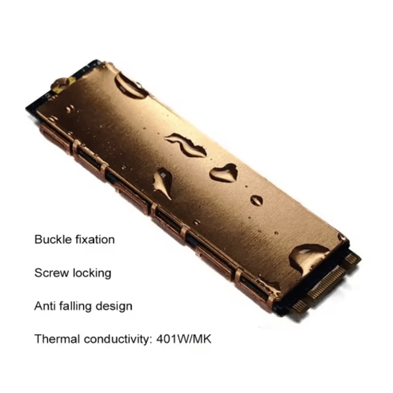 Metal M2 SSD Heatsin NVMe Cooling Radiator With Thermal Silicone Pad For Laptop PC 0