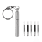 Mini Stainless Steel Telescopic Keychain Ballpoint Pen 1