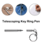 Mini Stainless Steel Telescopic Keychain Ballpoint Pen 0