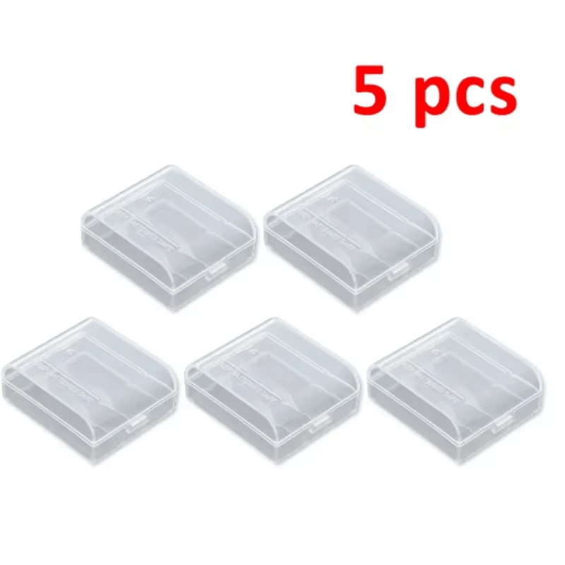 Transparent Hard Plastic CR123 16340 Battery Storage Case 2