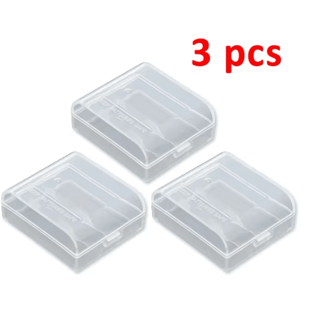 Transparent Hard Plastic CR123 16340 Battery Storage Case 4