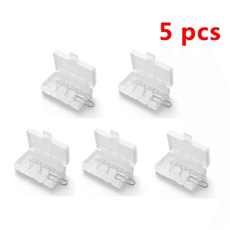 Transparent Hard Plastic CR123 16340 Battery Storage Case 7