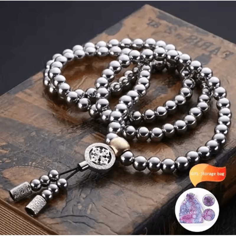 Tactical Steel Bead Survival Bracelet Necklace For Outdoor Protection 2