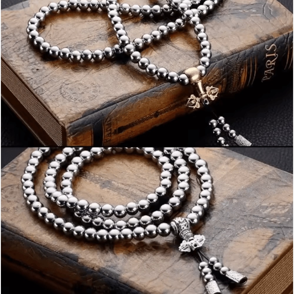 Tactical Steel Bead Survival Bracelet Necklace For Outdoor Protection 9