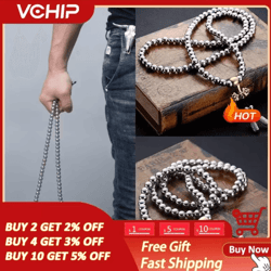 tactical steel bead survival bracelet & necklace for outdoor protection