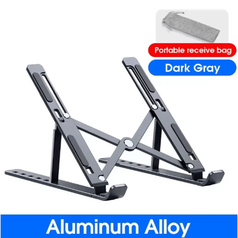 Adjustable Aluminum Laptop Stand With Foldable Cooling Design 2