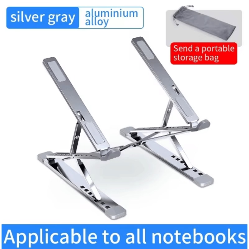 Adjustable Aluminum Laptop Stand With Foldable Cooling Design 9