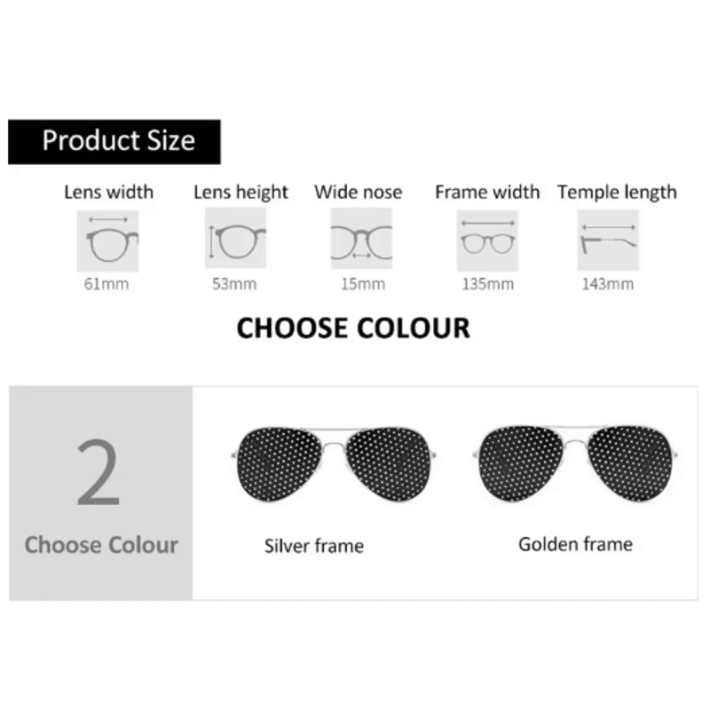 Vision Care Pinhole Corrective Glasses For Eye Fatigue Relief 12