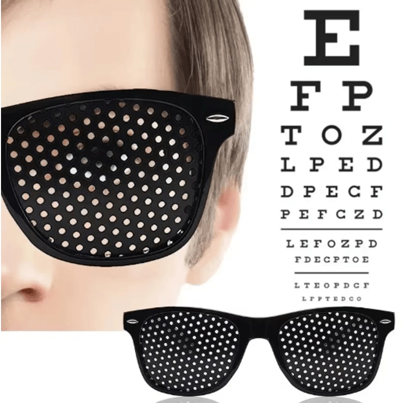 AntiMyopia Pinhole Glasses For Vision Support Eye Fatigue Relief 0