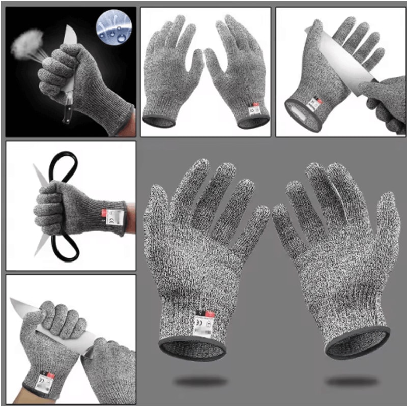 HPPE Level 5 Cut Resistant Safety Gloves For Work Kitchen Use 3