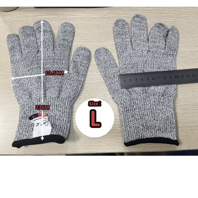 HPPE Level 5 Cut Resistant Gloves For Kitchen Industrial Safety 8