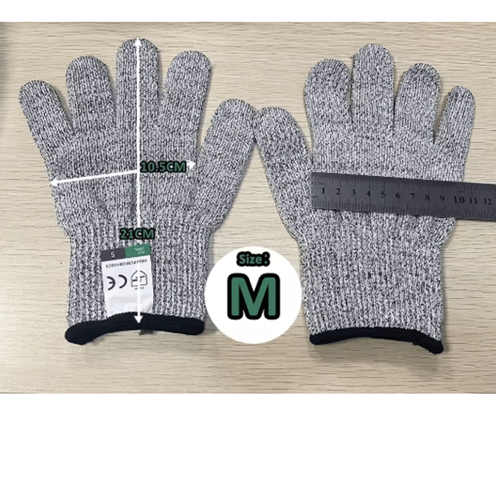 HPPE Level 5 Cut Resistant Gloves For Kitchen Industrial Safety 9
