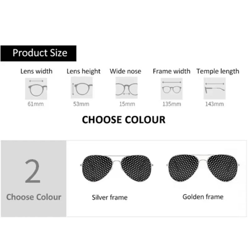 AntiMyopia Pinhole Glasses For Vision Support Eye Relaxation 13