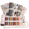 Canvas Roll Up Pencil Case For Pens Brushes School Supplies 0
