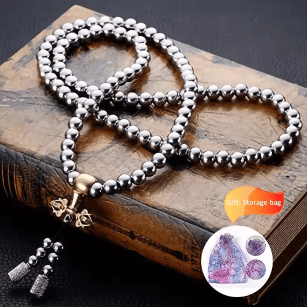Tactical Titanium EDC Necklace With Steel Buddha Bead Chain 3
