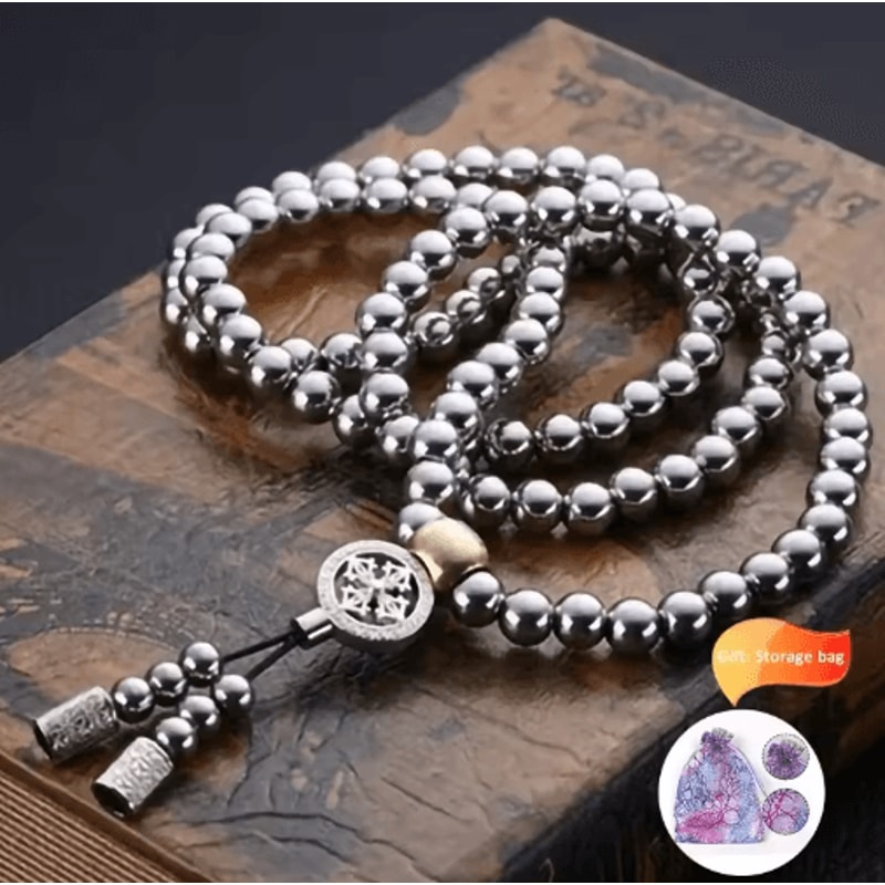 Tactical Titanium EDC Necklace With Steel Buddha Bead Chain 7