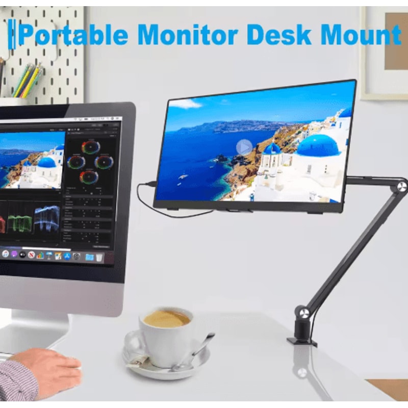 360 Foldable Aluminum Monitor Stand For Portable Screens Tablets 6