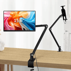 360° foldable aluminum monitor stand for portable screens & tablets