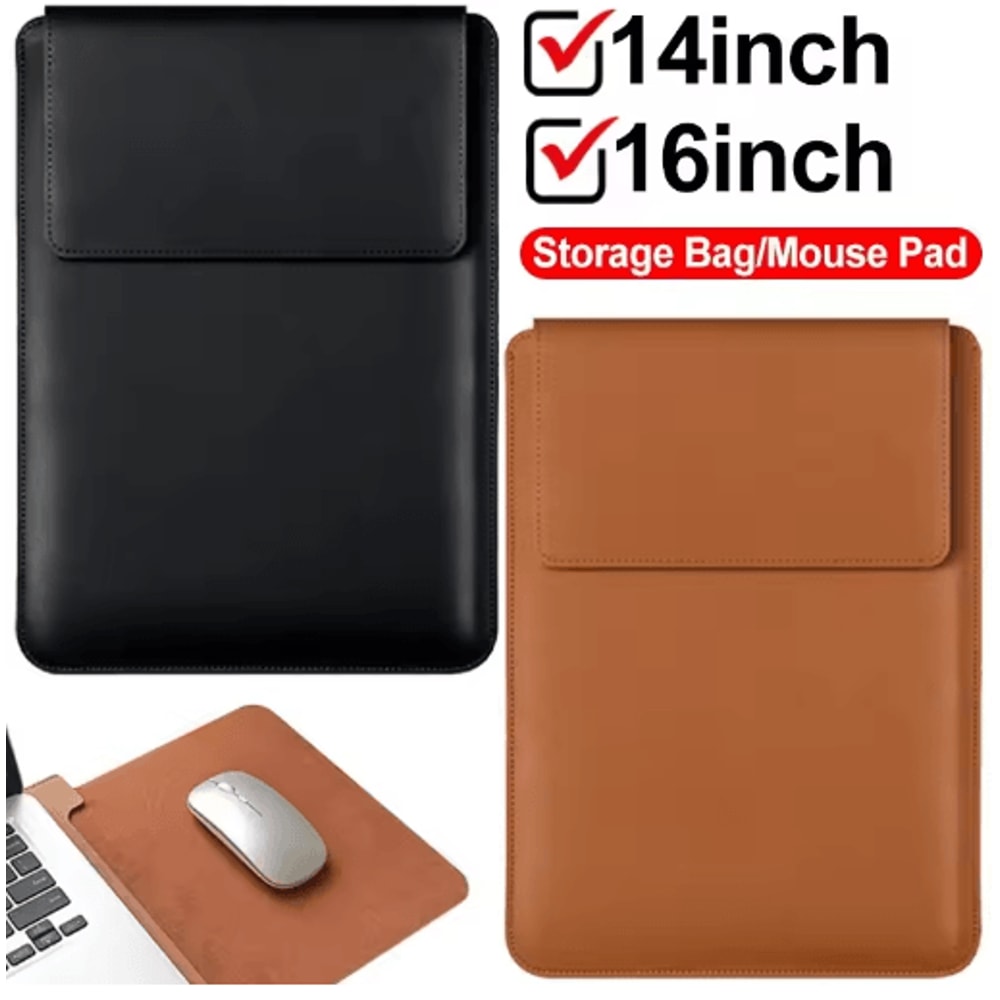Premium PU Leather Laptop Sleeve Case For MacBook Laptops 1416 Inch 0