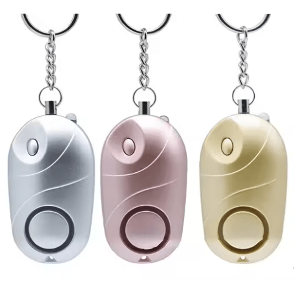 Personal Safety Alarm Keychain With LED Flashlight For Women Kids 1