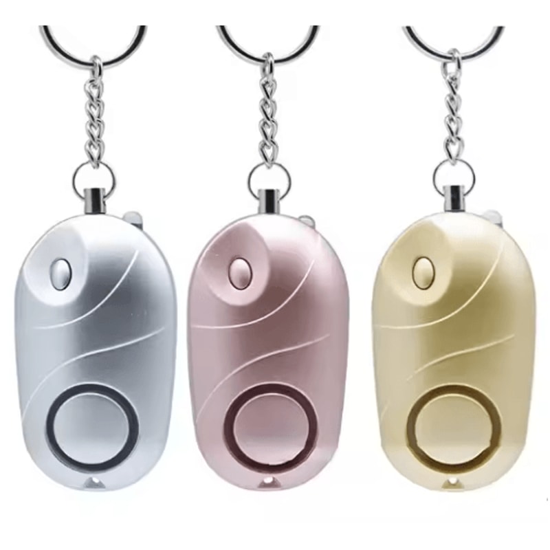 Personal Safety Alarm Keychain With LED Flashlight For Women Kids 1