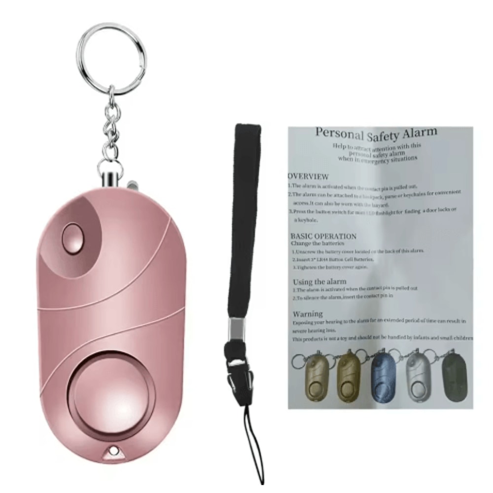 Personal Safety Alarm Keychain With LED Flashlight For Women Kids 17